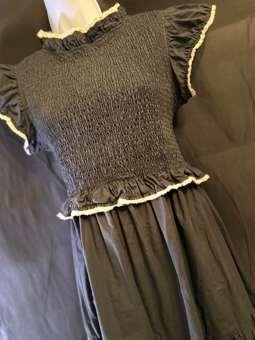 Midi Smocked Front Dress (Sm)